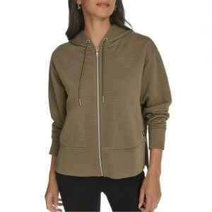DKNY Women’s Tech Ottoman Full Zip Hoodie Size M